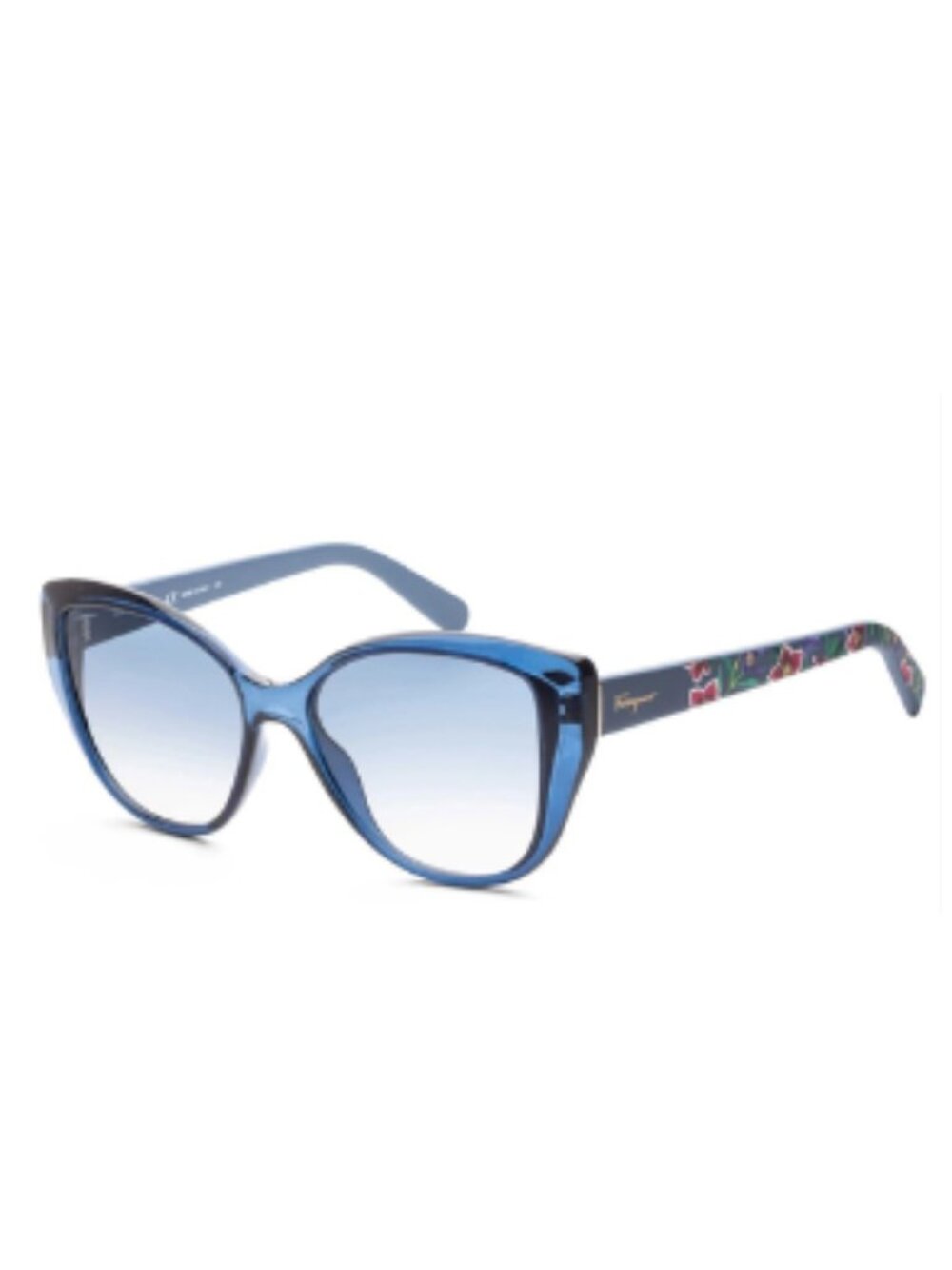 Salvatore Ferragamo Fashion Blue Cat-Eye Women's Sunglasses NEW Original